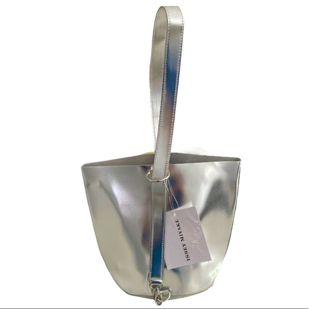 NWT Issey Miyake Parfums silver bucket bag